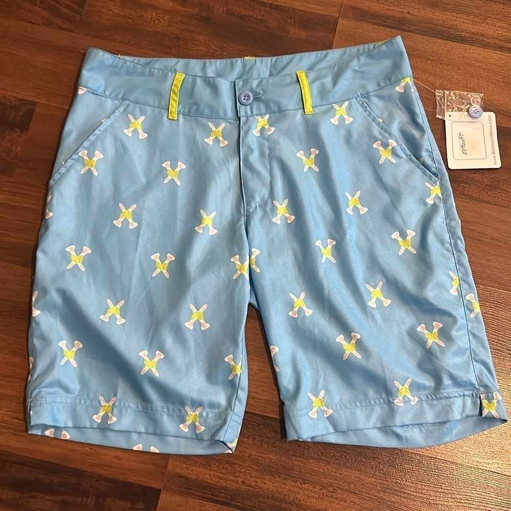 NWT Birdies and Bows Women’s Golf Shorts Size 6 - Picture 1 of 10